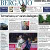 PRIMA PAGINA - Corriere di Bergamo: Atalanta, arriva l’Inter Palladino: «Motivati»