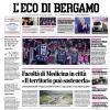 PRIMA PAGINA - L'Eco di Bergamo: "L'Atalanta si illude ma poi crolla in casa col Bilbao"