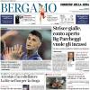 PRIMA PAGINA - Corriere di Bergamo: "Riecco Scamacca. Rissa con i comaschi, sedici ultrà daspati"