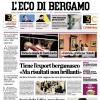 PRIMA PAGINA - L'Eco di Bergamo: "Bellanova, lungo stop. Domani col Cagliari il Christmas Match"