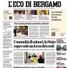 PRIMA PAGINA - L’Eco di Bergamo: "Atalanta, tanti tiri ma il gol non arriva"