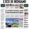 PRIMA PAGINA - L'Eco di Bergamo: "La vendetta iraniana contro le basi statunitensi in Qatar"