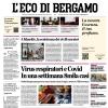 PRIMA PAGINA - L’Eco di Bergamo: "Festa del ciclismo, il Giro di Lombardia oggi arriva in città"