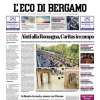 L'Eco di Bergamo in prima pagina: "L'Atalanta cerca il colpaccio"