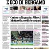 PRIMA PAGINA - L'Eco di Bergamo: "L'Atalanta cade anche a Cagliari. Miraggio Europa"