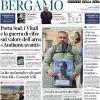 PRIMA PAGINA - Corriere di Bergamo: "Atalanta, la partita record di tiri tentati"