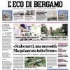 PRIMA PAGINA - L'Eco di Bergamo: "Atalanta, con l'Udinese inizia il ciclo terribile"