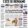 PRIMA PAGINA – L'Eco di Bergamo: "Palestra e gli altri. Per l'Atalanta è l'ora di prestiti e riscatti"