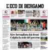 PRIMA PAGINA - L’Eco di Bergamo: "Valore della rosa. L'Atalanta è quinta nella serie A"