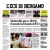 PRIMA PAGINA - L’Eco di Bergamo: "Coppa Europa League. La statua sarà svelata il 17 ottobre con la festa"