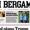 PRIMA PAGINA - L’Eco di Bergamo: "Atalanta-Bruges per puntare ai tricolori"