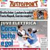 Tuttosport in prima pagina titola sui bianconeri: "Juve elettrica: corsa, botte e gol"