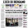 PRIMA PAGINA - L'Eco di Bergamo: "Atalanta, missione vittoria"