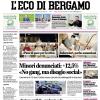 PRIMA PAGINA – L'Eco di Bergamo: "Ahanor, l'atalantino più giovane a esordire in azzurro"