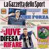 La Gazzetta dello Sport in apertura sul mercato bianconero: "Juve, difesa da rifare"