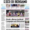 PRIMA PAGINA - L'Eco di Bergamo: "L'Atalanta perde con l'Union S. G. e chiude 15ª"