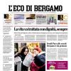 PRIMA PAGINA - L’Eco di Bergamo: "La Champions riporta il sorriso. Playoff ipotecati"