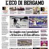PRIMA PAGINA - L'Eco di Bergamo: "L'Atalanta sfida i campioni"