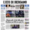 PRIMA PAGINA - L'Eco di Bergamo: "Atalanta generosa ma si arrende alla capolista Inter"