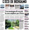 PRIMA PAGINA - L'Eco di Bergamo: "La sfida di Coppa contro la Lazio una ferita aperta"