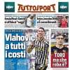 La prima pagina di Tuttosport è dedicata alla Juventus: "Vlahovic a tutti i costi"