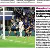 PRIMA PAGINA - L’Eco di Bergamo:  "Atalanta, festa all’ultimo respiro: 2-1 al Bruges all’87’"