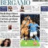 PRIMA PAGINA - Corriere di Bergamo: "Perde male la prima Dea di Palladino"