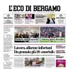PRIMA PAGINA - L’Eco di Bergamo: "Atalanta, gioia a Marsiglia"