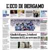 PRIMA PAGINA - L’Eco di Bergamo: "Atalanta in crescita. Battuto 4-1 il Lecce. Ora la Champions"