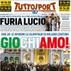 PRIMA PAGINA - TuttoSport: "Furia Lucio"
