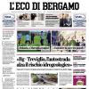 PRIMA PAGINA - L'Eco di Bergamo: "Atalanta, a Marsiglia reagisci"