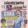 PRIMA PAGINA - La Gazzetta dello Sport: "Cima al veleno"