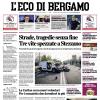 PRIMA PAGINA - L'Eco di Bergamo: "Atalanta ko, Juric esonero a un passo"