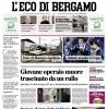 PRIMA PAGINA - L'Eco di Bergamo: "Atalanta, poker in Coppa"