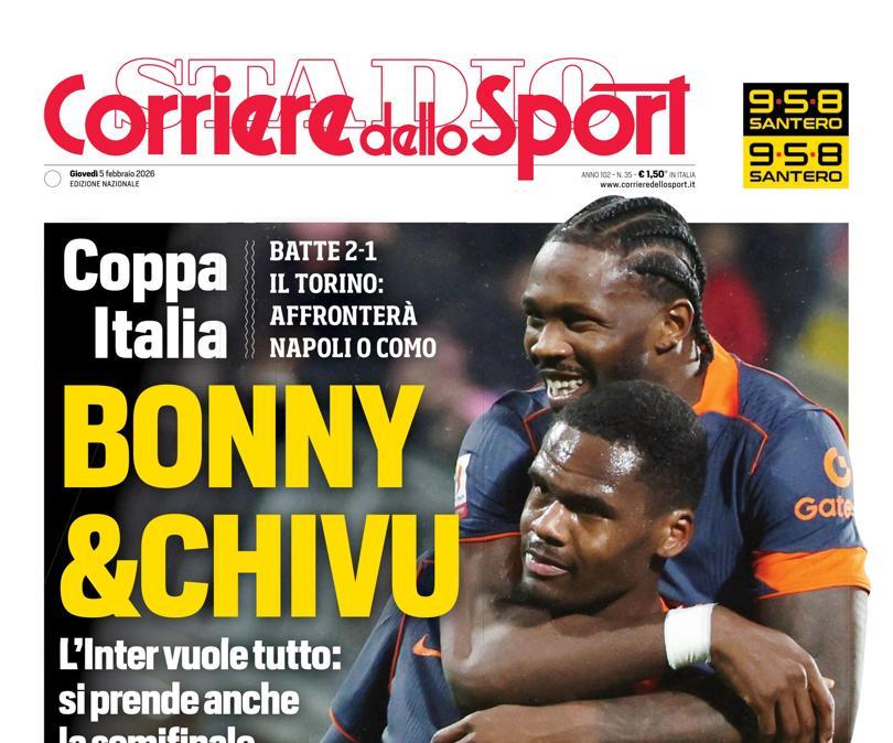 PRIMA PAGINA - Corriere dello Sport: "Bonny & Chivu"