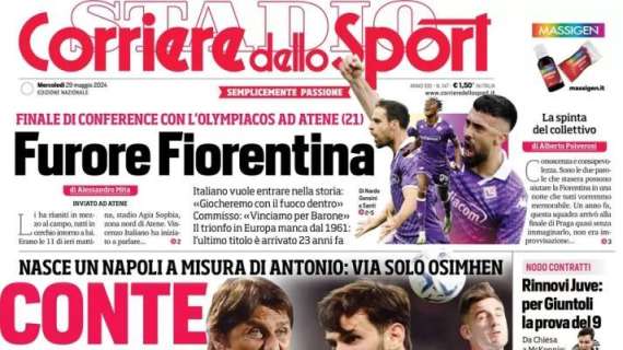 Napoli vicino alla meta, Il Corriere dello Sport apre: "Ecco cosa chiede Conte"