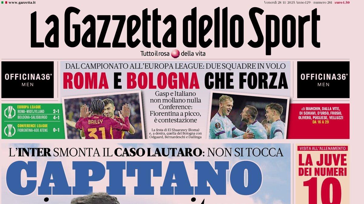 PRIMA PAGINA - Gazzetta dello Sport: "Capitano mio capitano"