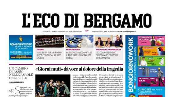 L'apertura de L'Eco di Bergamo sull'Atalanta: "Arriva l'Empoli, tre punti d'obbligo"