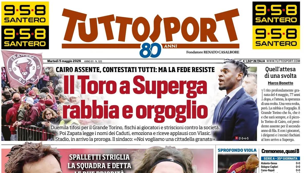 PRIMA PAGINA - Tuttosport: "Juve, basta! Ora Silva e Alisson"