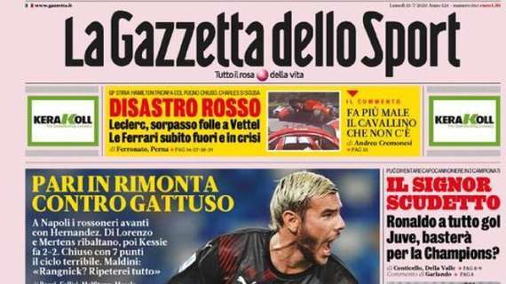 La Gazzetta dello Sport in apertura: "Conte vuole il secondo"
