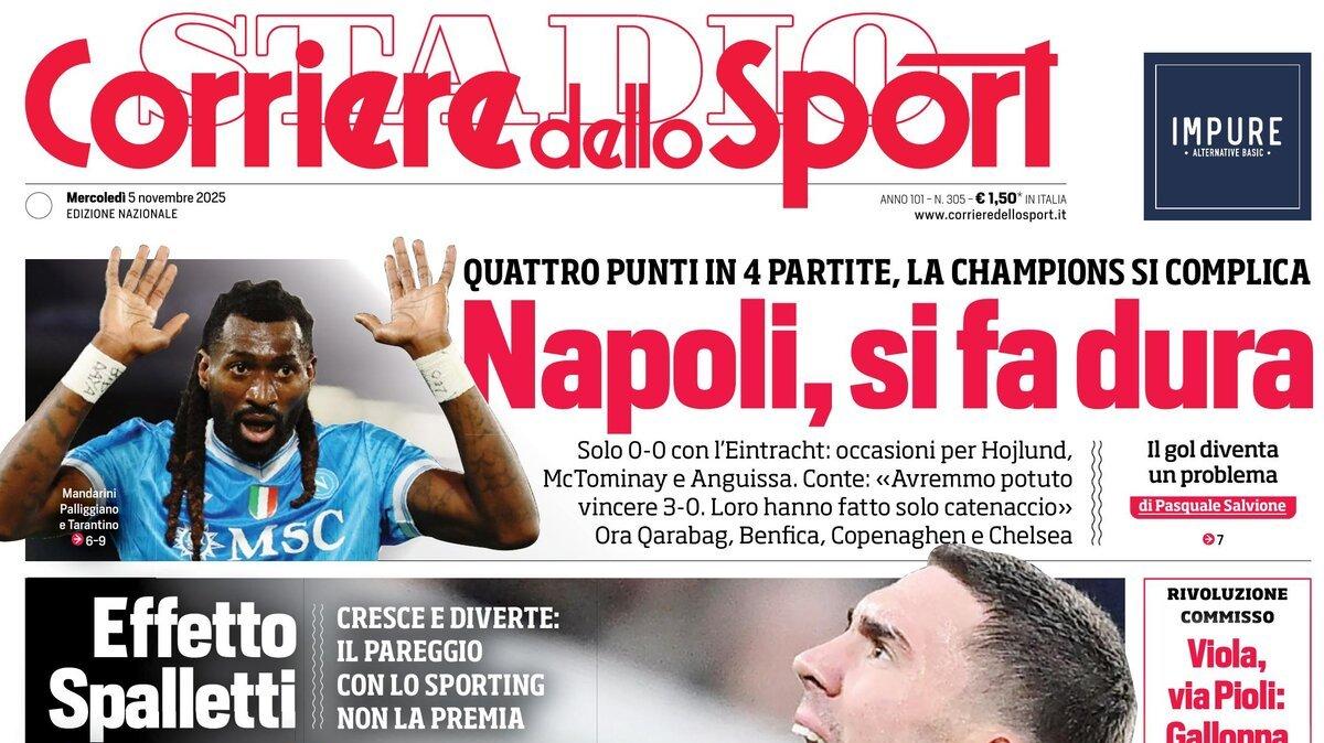 PRIMA PAGINA - Corriere dello Sport: "La Juve gioca"