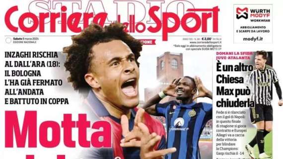 L'apertura del Corriere dello Sport: "Motta ci riprova: trappola per l'Inter, Motta sa come si fa"