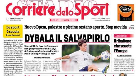 Corriere dello Sport: "Dybala il salvaPirlo"