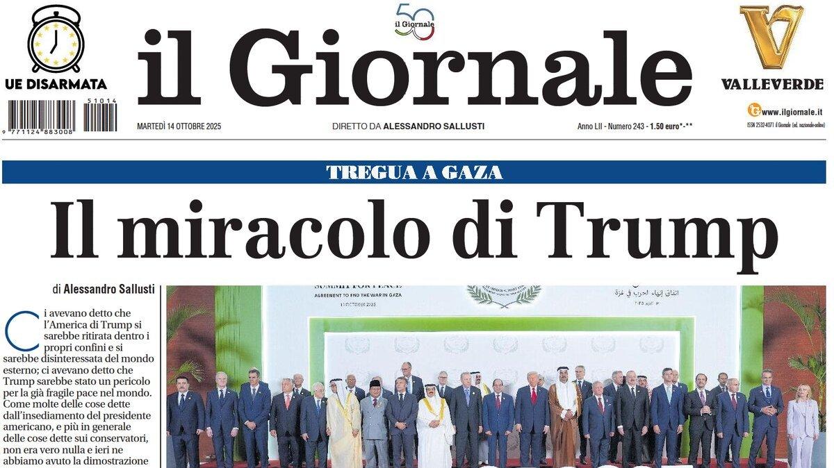 PRIMA PAGINA - Il Giornale: "Il miracolo di Trump"