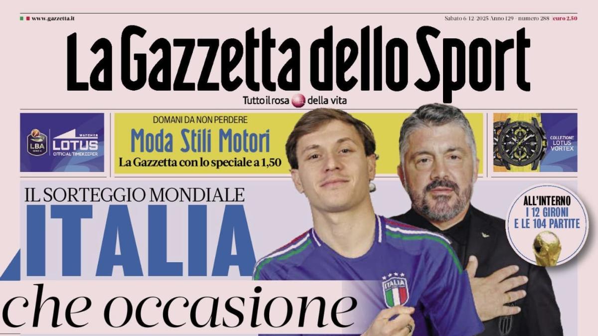 PRIMA PAGINA - La Gazzetta dello Sport: "Italia che occasione"