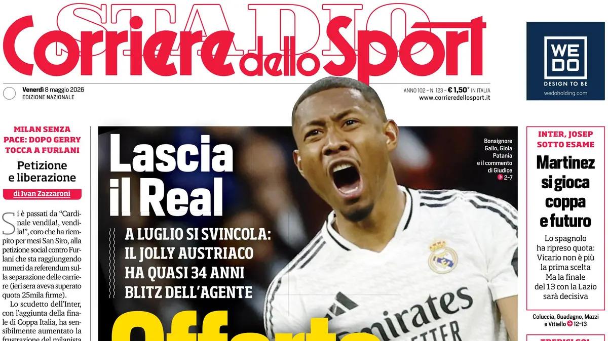 PRIMA PAGINA - Corriere dello Sport: "L'Atalanta a San Siro col Milan"