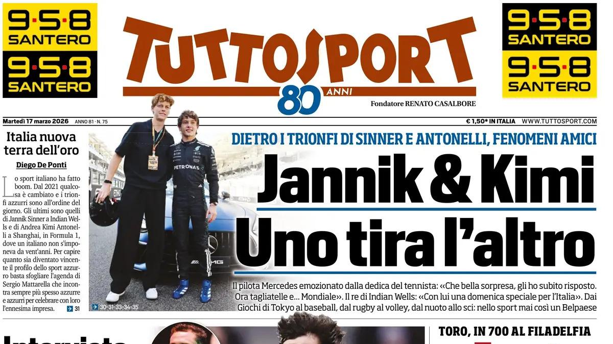 PRIMA PAGINA - Tuttosport: "Sì Juve, ci vuole Tonali"