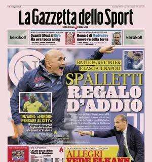 La prima pagina de La Gazzetta dello Sport sul Napoli: “Spalletti, regalo d’addio”