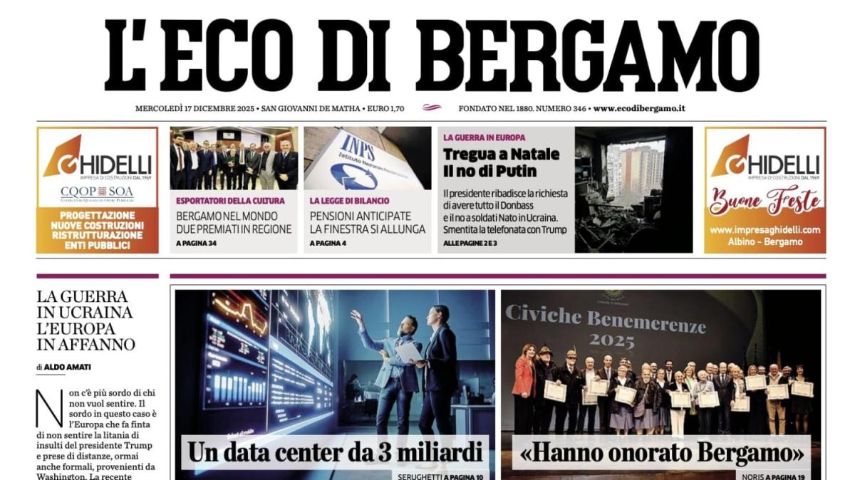 PRIMA PAGINA - L'Eco di Bergamo: "Coppa d'Africa: L'Atalanta è la big più penalizzata in campionato"