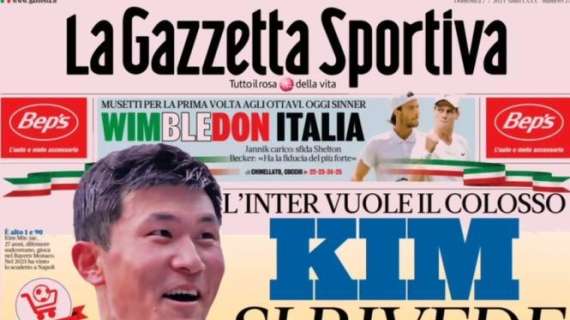 L'Inter a caccia di un difensore. La prima pagina de La Gazzetta: "Kim si rivede"